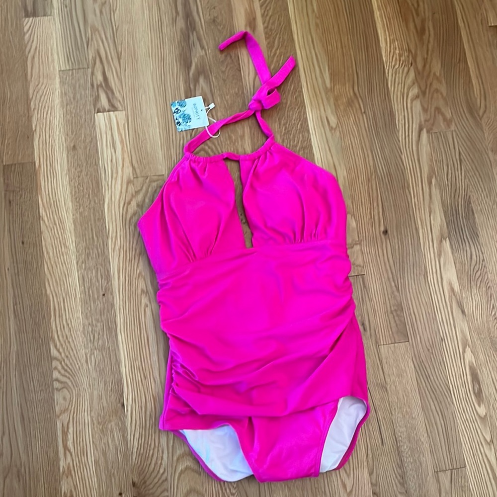 NWT B2PRITY Hot Pink One-Piece Swimsuit Size XL